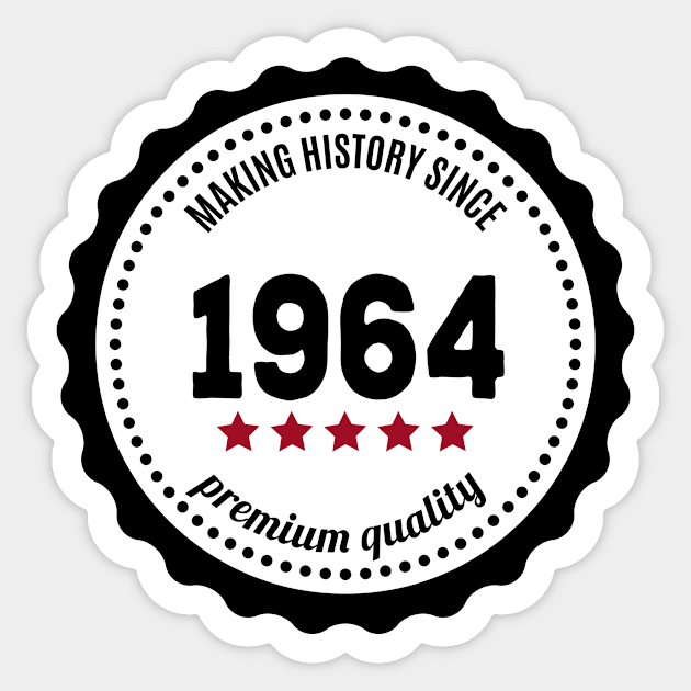 Making history since 1964 badge Sticker by JJFarquitectos